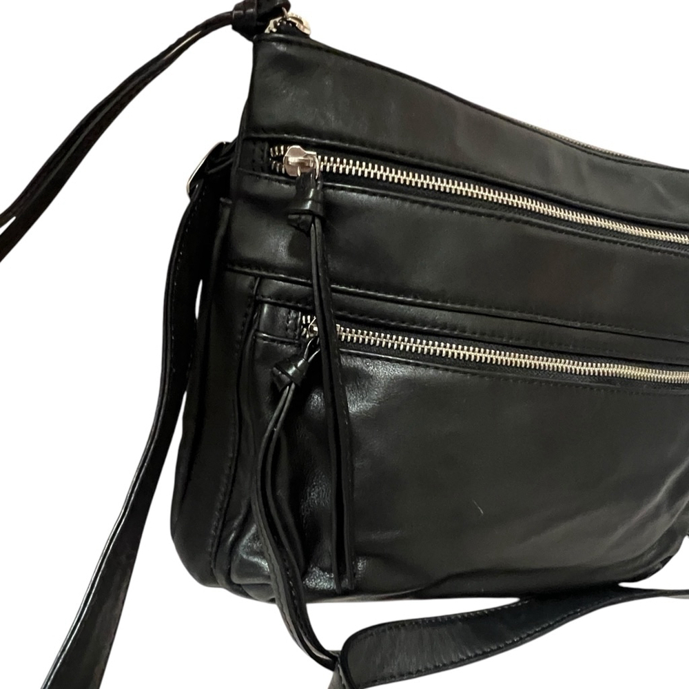 ili New York Black Genuine Leather RFID Crossbody Travel Everyday Purse - Picture 16 of 16